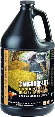 Microbe-Lift Concentrated Barley Straw Extract Conditioner for Ponds 1 Gallon Safe for Koi Fish, Plants & Decorations Natural Pond Conditioner, Cost-Efficient & Organic Solution