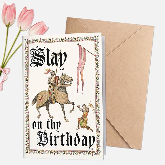 Funny Slay Birthday Cards for Women - Best Friend, Sister, Mom, Daughter - Unique Cute Birthday Card for Her - 13th, 16th, 18th, 21st, 25th, 30th, 40th, 50th, 60th, 70th