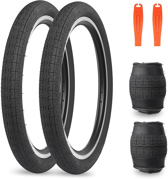 ZUKKA 20 x 1.95 Bike Tire 20 Inch Mountain Bike Tire Folding Replacement Bicycle Tire for Kids Bike Mountain Bike BMX Bike