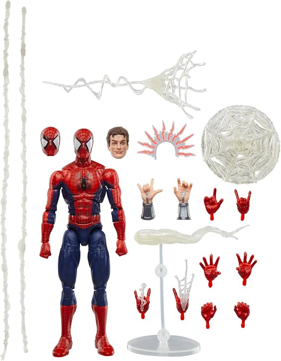 Hasbro Marvel Legends Maximum Series Spider-Man, Deluxe Spider-Man Comic Collection 6" Action Figure, Amazing Poseable Parts, Great Accessories G0594 Authentic