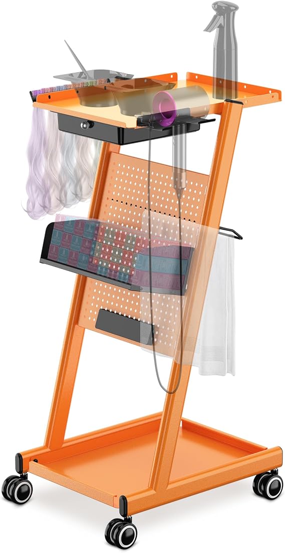 Salon Trolley Salon Cart on Wheels Rolling Salon Tray