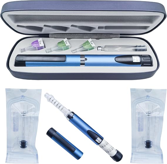 60 Unit Peptide Pen Injector - Reusable Metal Injection Pen with Clear Scale