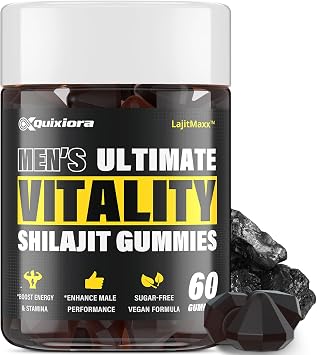 Shilajit Gummies for Men | Shilajit for Men 85+ Trace Minerals & Fulvic Acid| Shilajit Supplement | 60 Gummies