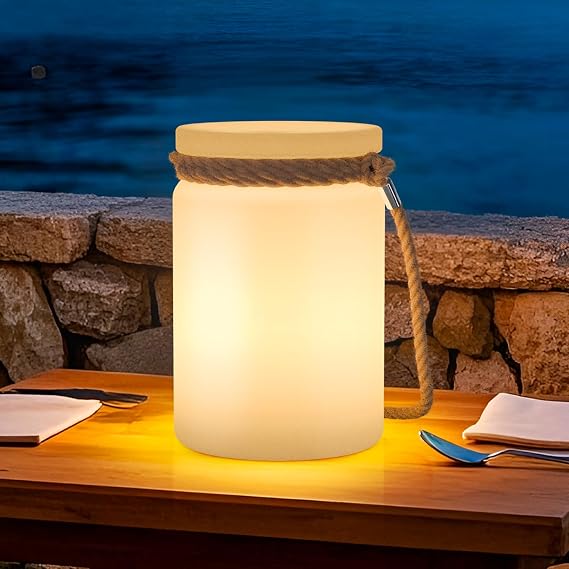 uuffoo LED Lantern Cordless Table Lamp IP44 Shower Safe with Remote, 8-10H Battery Life RGB Warm White Dimmable for Indoor Outdoor Patio Camping Home