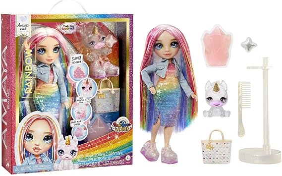 Rainbow High MGAE Amaya Bright Slime and Pet Series Doll