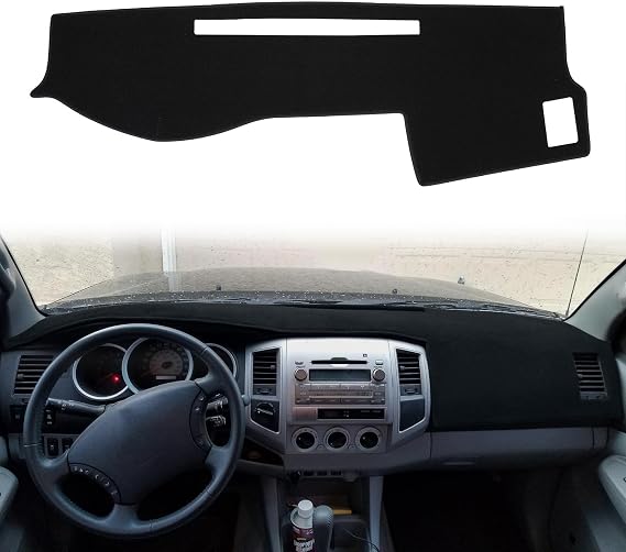 Dashboard Cover Dash Cover Mat Pad Custom Fit for Toyota Tacoma 2005-2015 (Black) | Dashboard Cover Dash Mat, Sunshade Glare UV Rays Protector