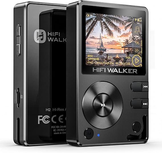 HIFI WALKER H2 Hi-Res MP3 Player, 128GB microSD, ESS DAC, Bluetooth 5.2