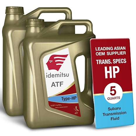 Idemitsu ATF Type HP Automatic Transmission Fluid for Subaru 5 Quart, Pack of 2 - Red | Formulated for Premium Performance in Subaru Automatic Transmissions | Part No. 30040099-75000C020