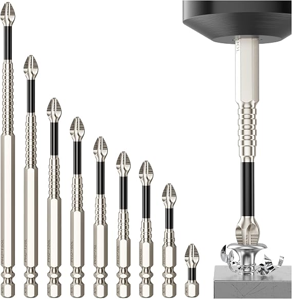 High Magnetic Screwdriver Drill Bit Set - 9Pcs