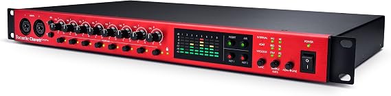 Focusrite Clarett OctoPre Professional Quality 8-in/8-out ADAT Mic Preamp for Music Production, with High Dynamic Range, Ultra-low Noise, and All-analogue Air