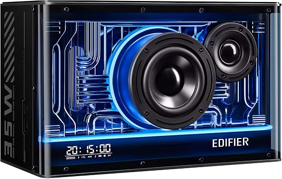 Edifier QD35 Tabletop Bluetooth Speakers, Splendid Light Effects, Black