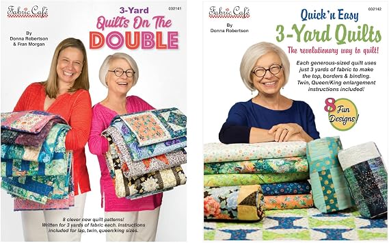 New Fabric Cafe 3 Yard Quilts Pattern Bundle - on The Double and Quick 'n Easy Quilts, Brown