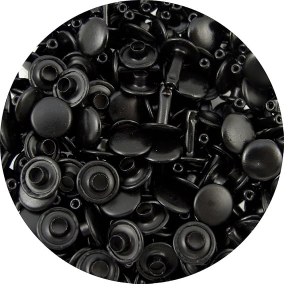 SLC Black Large Double Cap Rivets, 100 pk