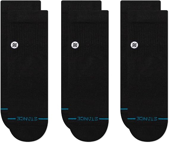 Stance Icon Quarter Socks 3-Pack for Men and Women, All Day Comfort, Targeted Cushioning, Seamless Toe, Arch Support