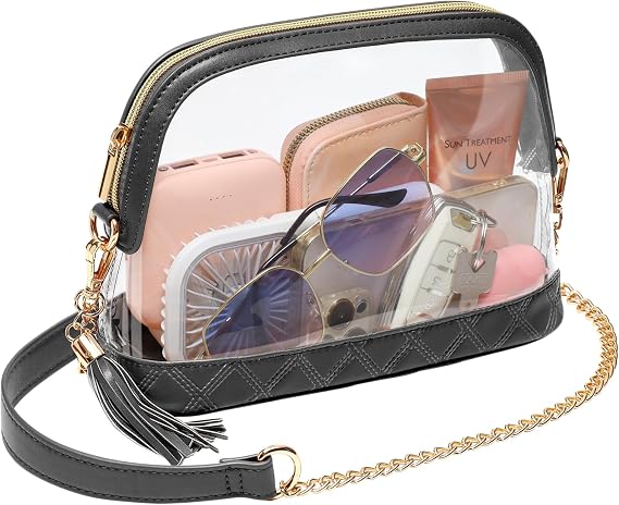PACKISM Clear Purse for Stadium Events - Clear Crossbody Bag