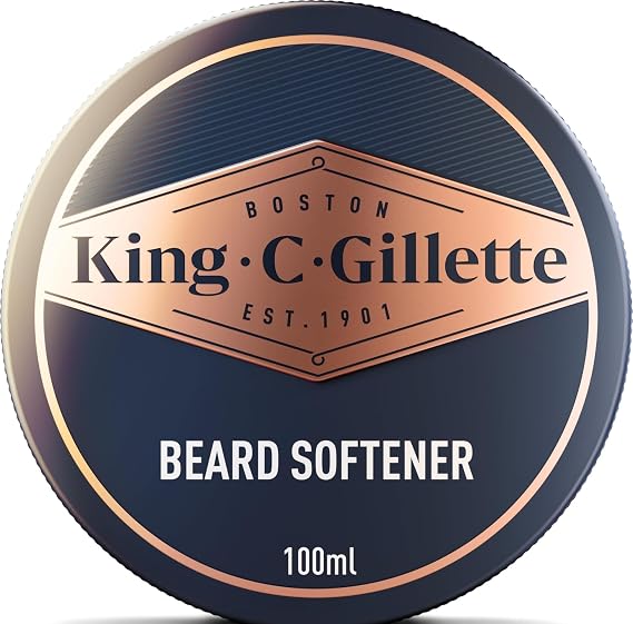 King C. Gillette Soft Beard Balm, Deep Conditioning with Cocoa Butter, Argan Oil and Shea Butter