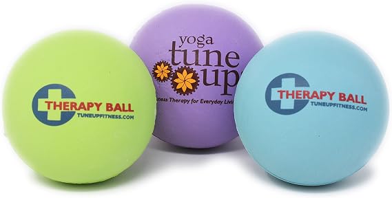Yoga Tune Up Massage Therapy Balls Pair 2BALLS in Mesh Tote Original Size Jill Miller: Relieve Pain, Alleviate Stress tension, Improve Posture Circulation 2 BALLS COLOR WILL BE SURPRISE 3 COLORS SHOWN