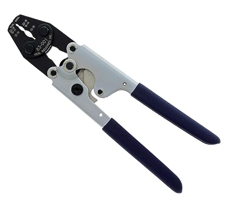 IDEAL Electrical 83-001 Ratchet Crimp Tool Heavy Duty, Ratchet Action Wire Crimper with Vinyl Coated Handles, Ratcheting Mechanism