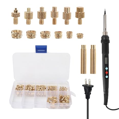 BestYiJo Heat Set Insert Tools Kit with 60W Digita for Plastic, M2-M8 Insert Tips for Plastic Repair & DIY Projects | Perfect for Hobbyists and Engineers