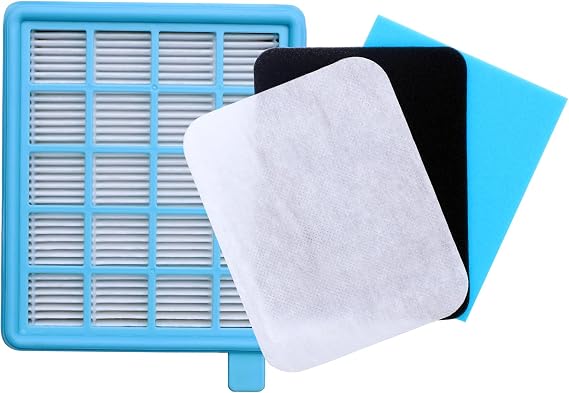 4 pcs FC8058 Vacuum Cleaner Filters Replacement for Philips PowerPro Compact/PowerPro Active Filter Replacement for Kit Vacuum Cleaner Accessories (FC8058/01)