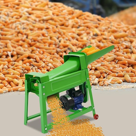 Electric Corn Thresher Machine,Heavy Duty Corn Sheller Automatic Corn Stripping Machine Dry Corn Sheller Threshing Machine Corn Shucker Remover Tools-Threshing Rate 99% 2800 RPM