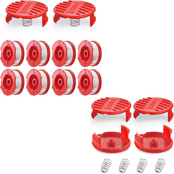 CMZST0653 Weed Eater String Compatible with Craftsman Weed Wacker, 0.065" 30Ft String Trimmer Replacement Line, Auto Feed Weed Eater String Line for Craftsman String Trimmer Edger(8 Spool+6caps)