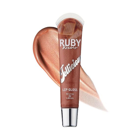Ruby Kisses Jellylicious Lip Gloss, High-Shine Non-Sticky Hydrating Plump