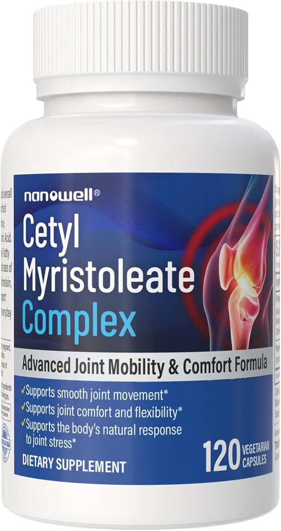 Cetyl Myristoleate Complex, CMO Advanced Joint Mobility & Comfort Formula 120 Capsules | CMO joint support formula with cetyl myristoleate, glucosamine, MSM, chondroitin, boswellia and hyaluronic acid.