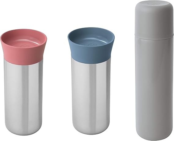 Berghoff LEO 3Pc Stainless Steel Thermal Flask, Double Walled Travel Mug