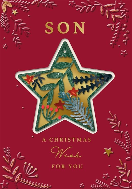 Cards Hallmark Son Christmas, Featuring a Star Design