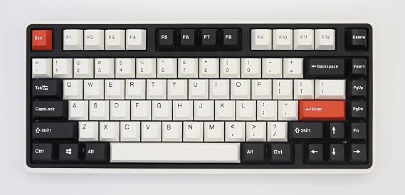 Varmilo Minilo VXH81 Retro TKL Hotswap White LED Double Shot ABS Mechanical Keyboard (Cherry MX Ergo Clear)