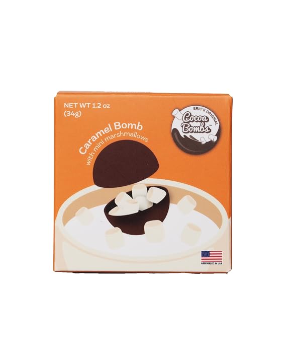 U.s. Made 1 Pack Caramel Hot Cocoa Ball W/mini White Marshmallows
