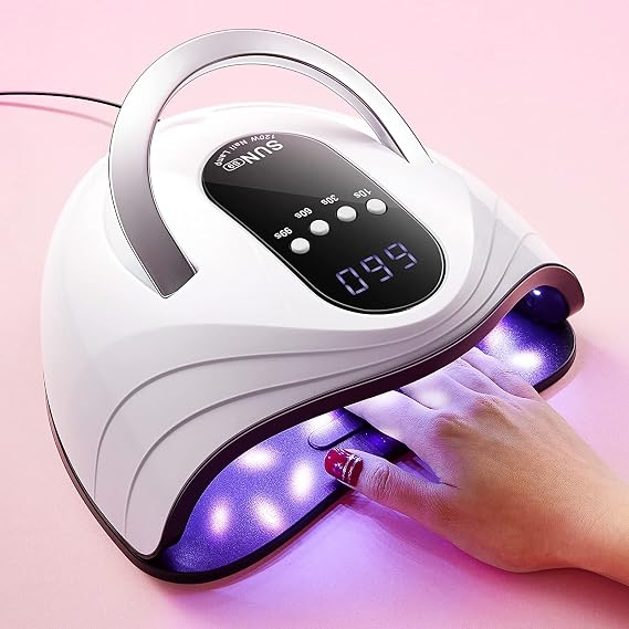 One Fire 120W UV Light for Nails - Fast Curing LED Nail Dryer With 42 Beads, 4 Timers, Auto Sensor - Portable Large Space Gel Lamp for Polish