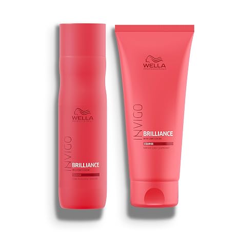 Wella Professionals Invigo Brilliance Conditioner | For Coarse Colored Hair| Color Protecting & Color Vibrancy Conditioner