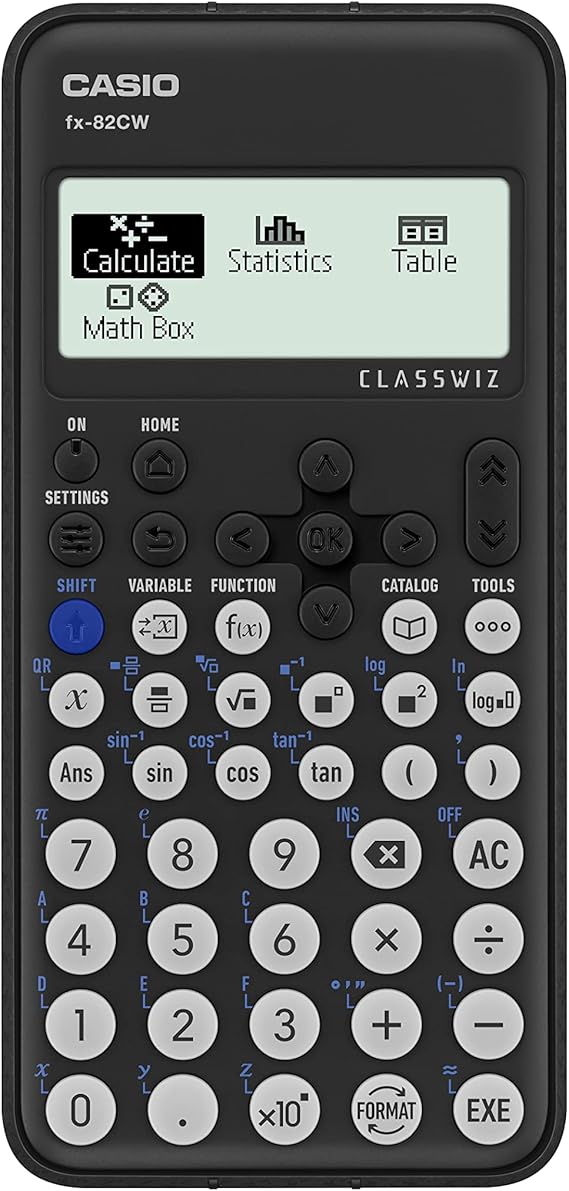 Casio FX-82CW Scientific Calculator, Office Calculators with over 290 Functions and 4 Grayscale HD Natural Display