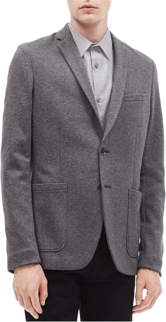Calvin Klein Mens Slim Fit Two Button Blazer Jacket