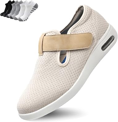 Diabetic Shoes, Easy On/Off Wide Walking Shoes