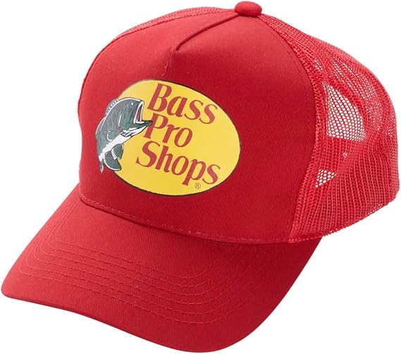 Bass Pro Shops トラッカーキャップ - レッド, カーディナル, One Size