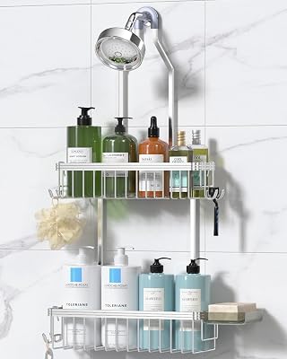 YASONIC 2-Tier Shower Caddy Hanging and 3-Pack Corner Shower Caddy