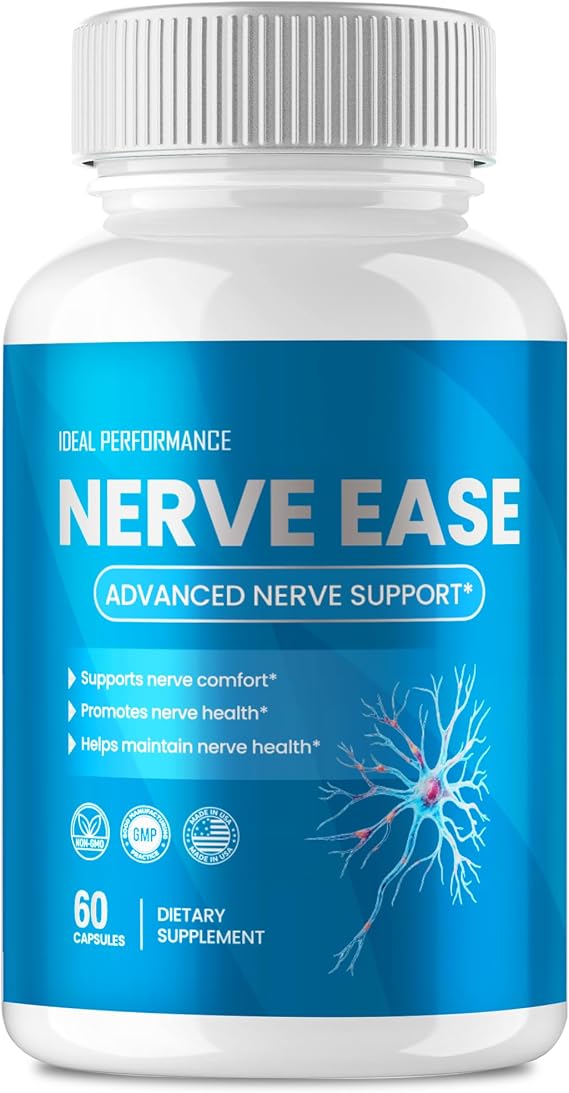 Nerve Ease for Neuropathy, Official Nerve Ease Supplements Pills, Maximum Strength, Advanced Nerve Health Support Pills, All Natural Health & Wellness Support Formula, NerveEase Reviews (60 Capsules)