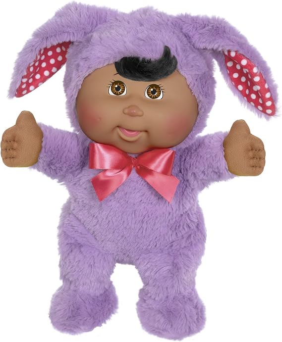 Cabbage Patch Kids Deluxe Toddler Giggle with Me, Purple Bunny Fashion- 11 CPK Doll- Touch Sensor for Giggles- Grow Your Cabbage Patch