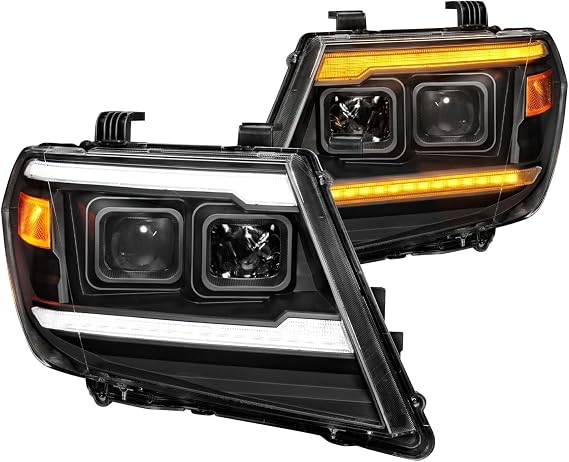 ANZO - Black Projector Headlights With Sequential LED DRL