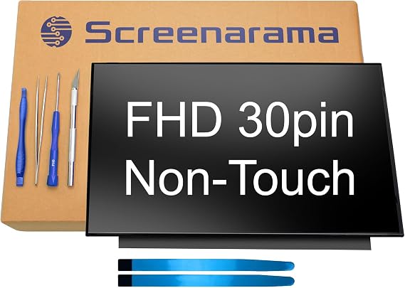 SCREENARAMA New Screen Replacement for B156HAN02.1 (no Tabs) | Matte FHD IPS 1920x1080 LCD LED Display with Tools and Tape