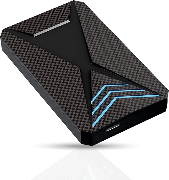 500GB External Hard Drive Portable USB 3.0 External HDD with RGB Light High-Speed Data Transfer Data Storage Drive Compatible with Desktop, Laptop, Gaming Consoles, and More