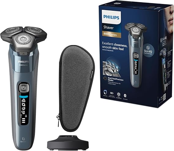 Philips 8000 Series Shaver, Fly Shaving, Skin IQ Technology, Wet and Dry Use, 360° Head – S8692/35