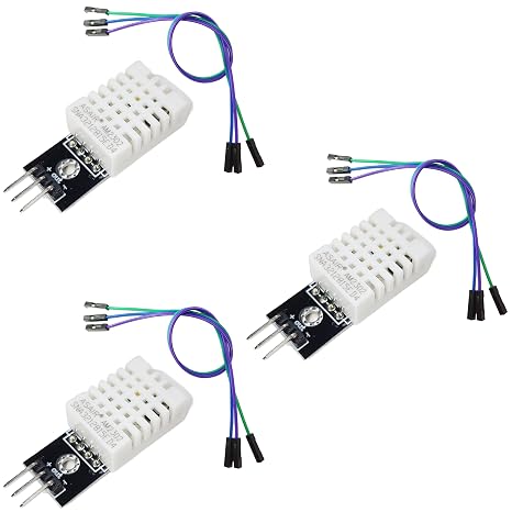 DHT22 Temperature and Humidity Sensor Module for Arduino ESP32 Raspberry Pi, 3 Pieces