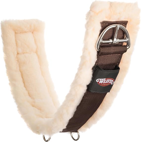 Weaver Equine Super Horse Cinch, Anti-Slip Fleece Lined Saddle Cinch Girth with Flat Buckle, Western Horse Riding Supplies