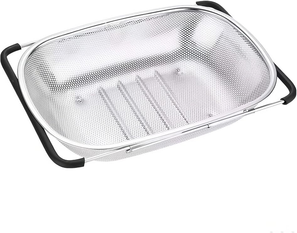 Steel Kitchen Vegetable Broad Bean Rice Fruit Washing Strainer mt114