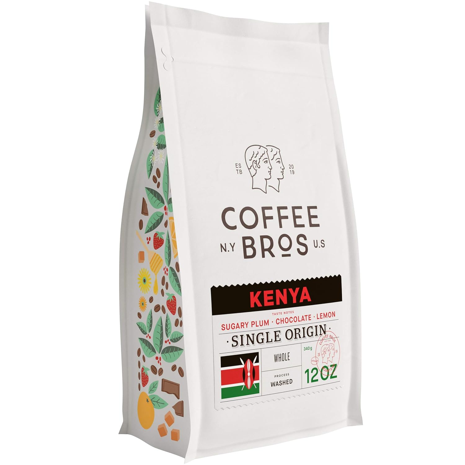 Coffee Bros, Espresso Roast Whole Bean 100% Arabica 1 Bag 12oz Colombia & Ethiopia Gourmet & Specialty