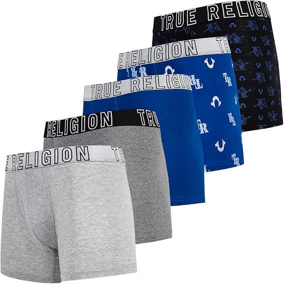 True Religion Mens Boxer Briefs Cotton Stretch Underwear for Men Pack of 6